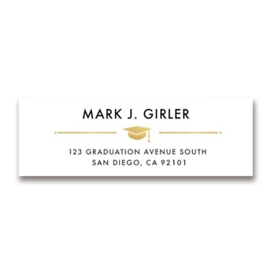 Gold Foil Return Address Card